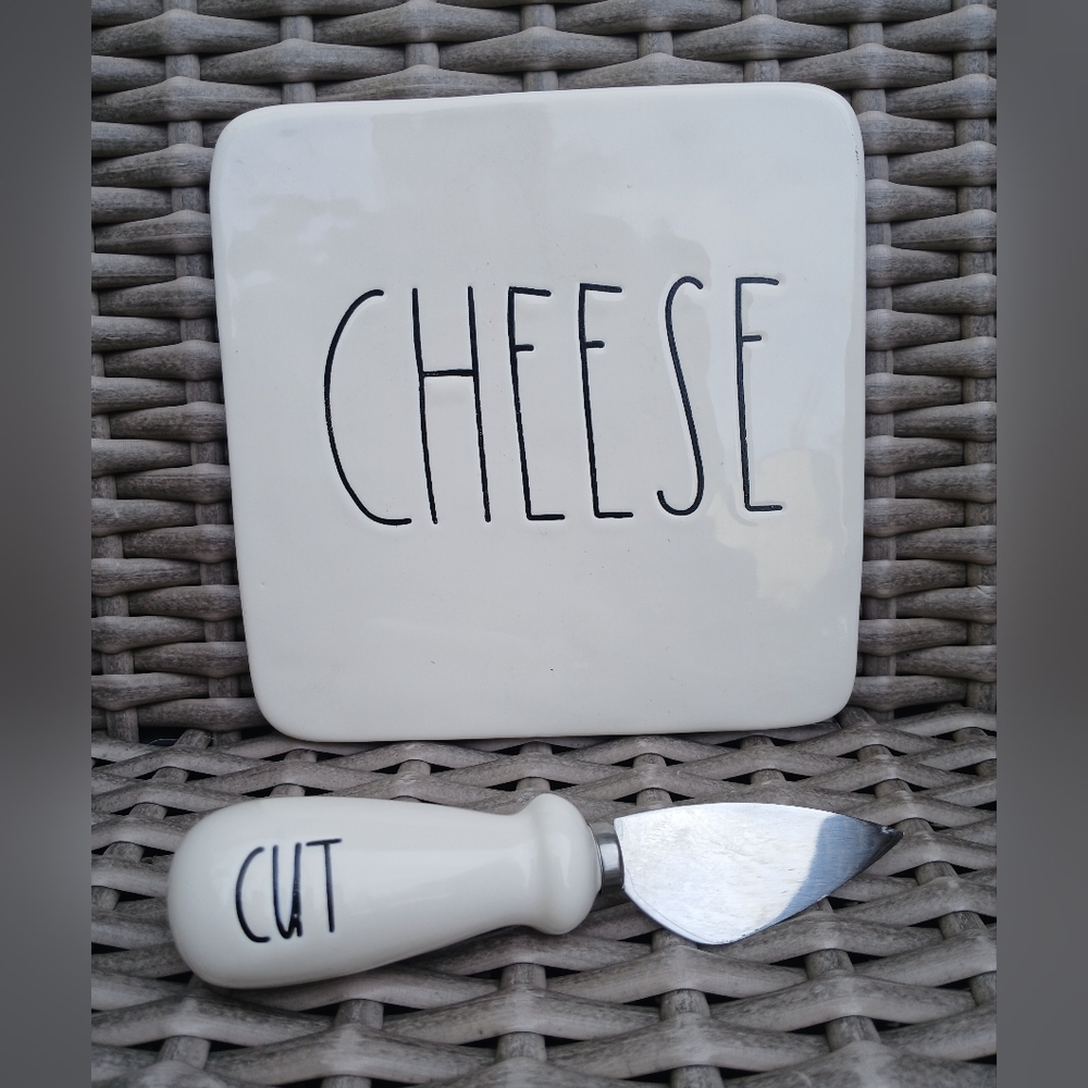 Rae Dunn White "Cheese & Cut"
